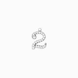 Pendentifs chiffre strass 0-9 10.5mm - Rhodié
