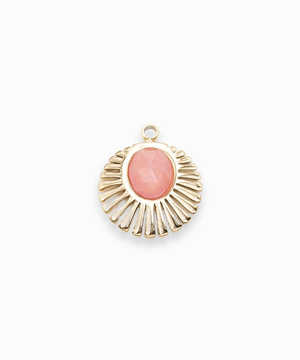 Pendentif médaille cabochon 16x14mm