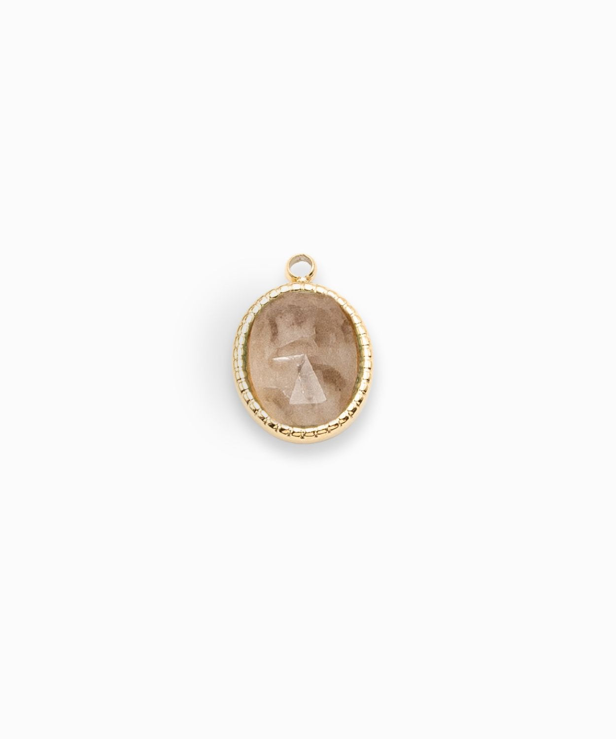 Pendentif ovale cabochon 12x10mm