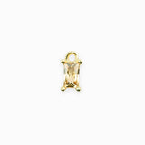 Pendentif rectangle strass 8x4mm