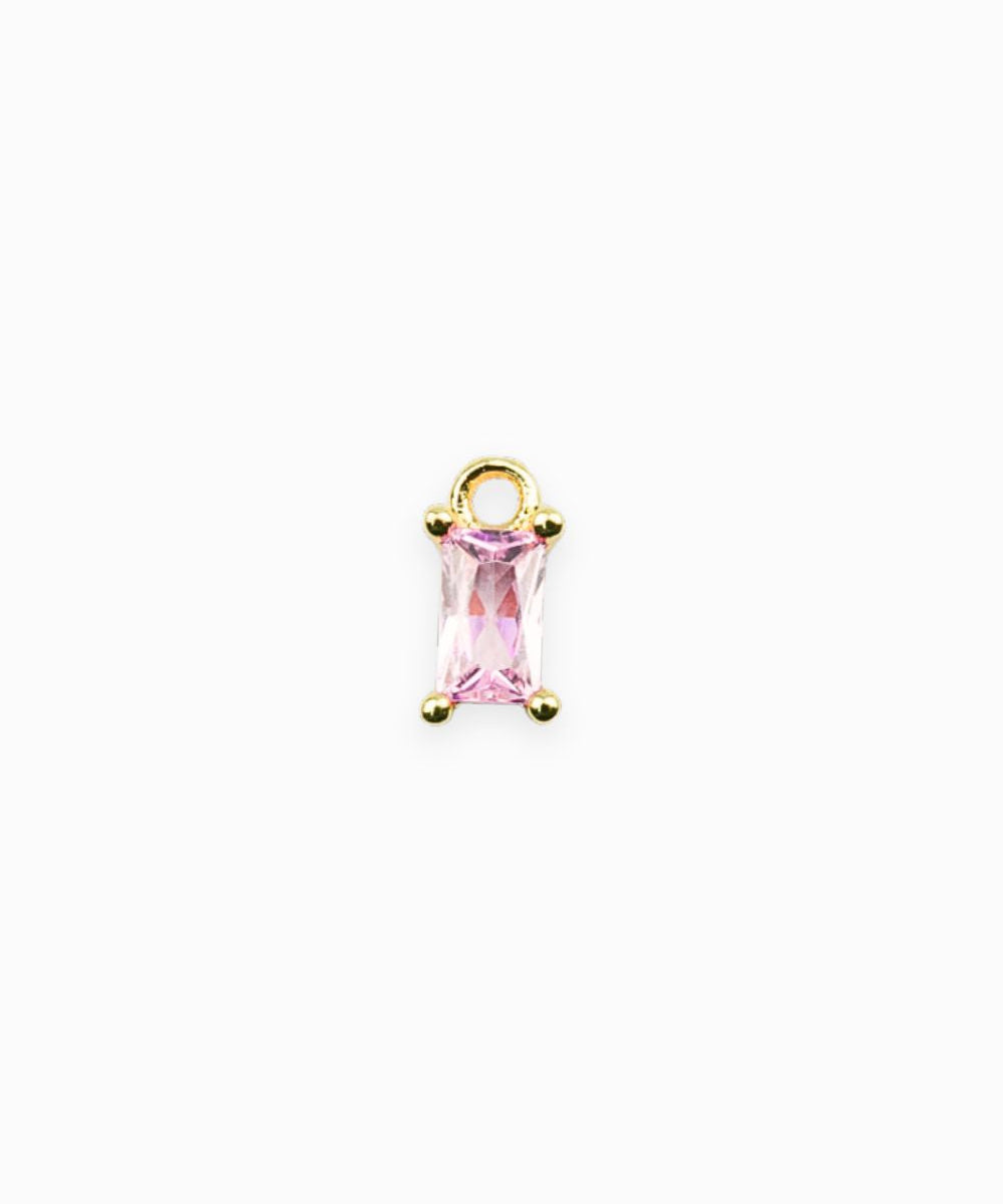 Pendentif rectangle strass 8x4mm