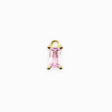 Pendentif rectangle strass 8x4mm