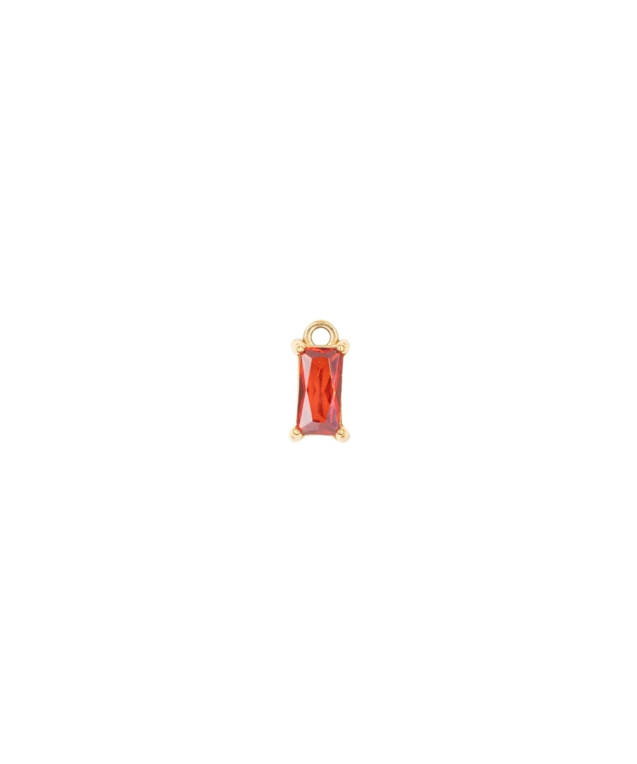 Pendentif à strass rectangle 4x7mm