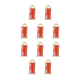 Pendentif à strass rectangle 4x7mm