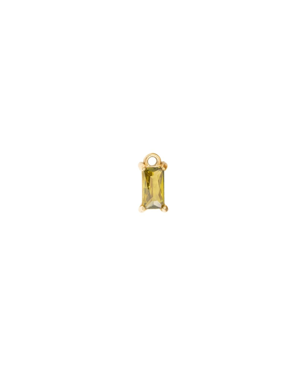 Pendentif à strass rectangle 4x7mm