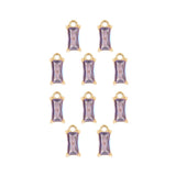 Pendentif à strass rectangle 4x7mm