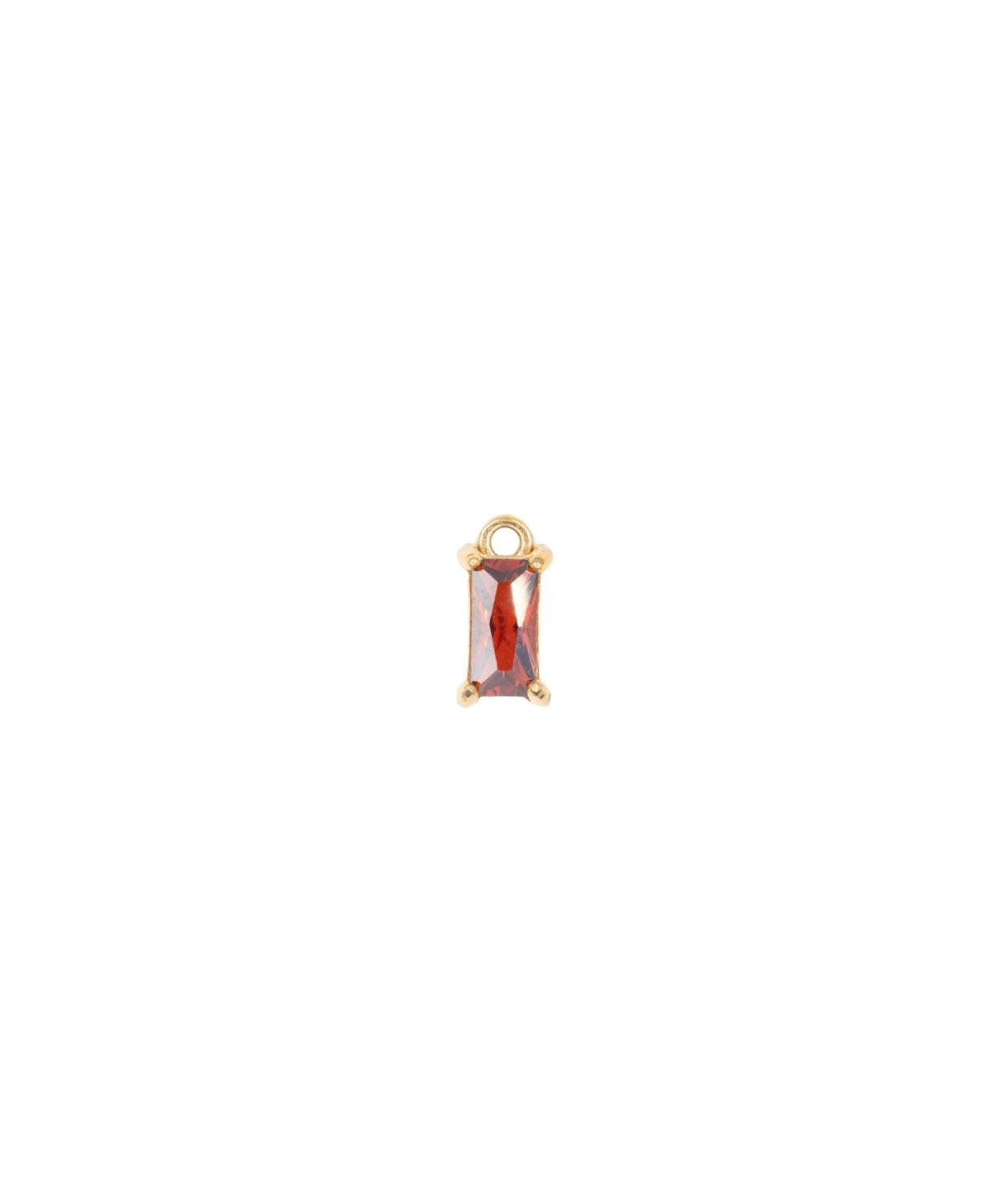 Pendentif à strass rectangle 4x7mm