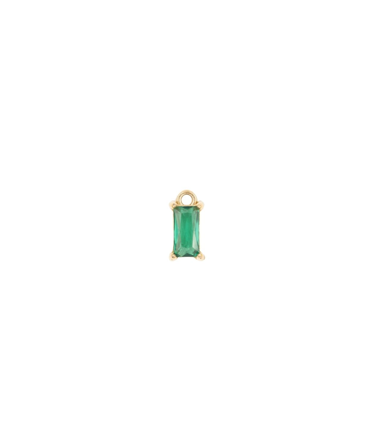 Pendentif à strass rectangle 4x7mm