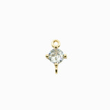 Intercalaire à strass solitaire 9x6mm