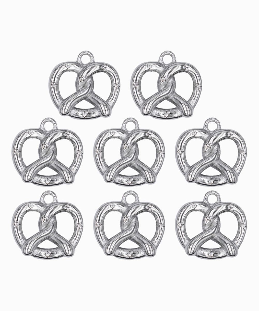 Pendentif bretzels strass 12.50x16mm