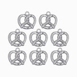 Pendentif bretzels strass 12.50x16mm