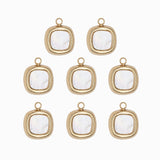 Pendentif carré nacre 10mm