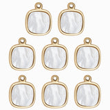 Pendentif carré nacre 13mm