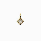 Pendentif carré strass cristal 3mm