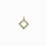 Pendentif carré strass 9mm