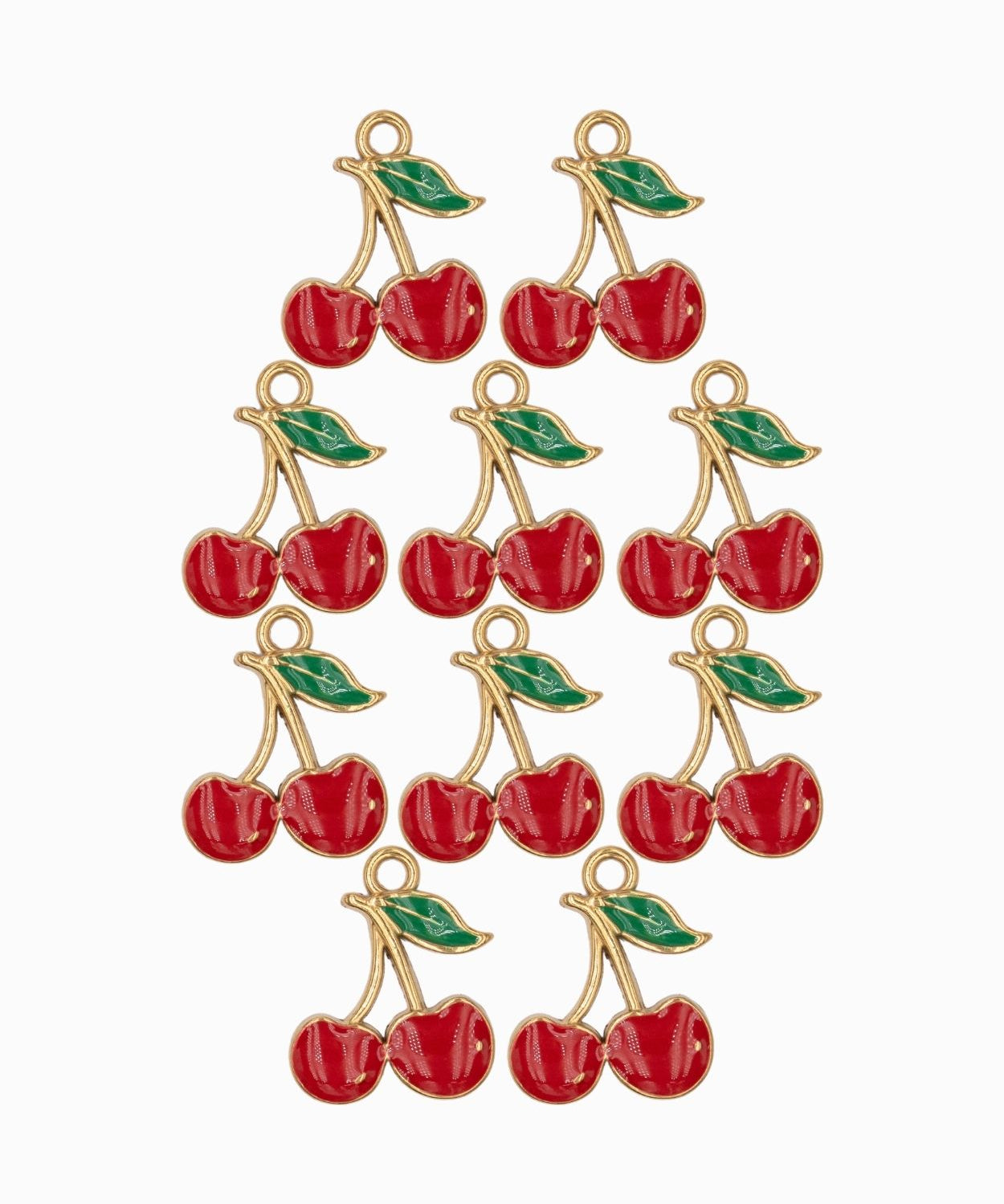 Pendentif cerise plat 14.50x15.50mm