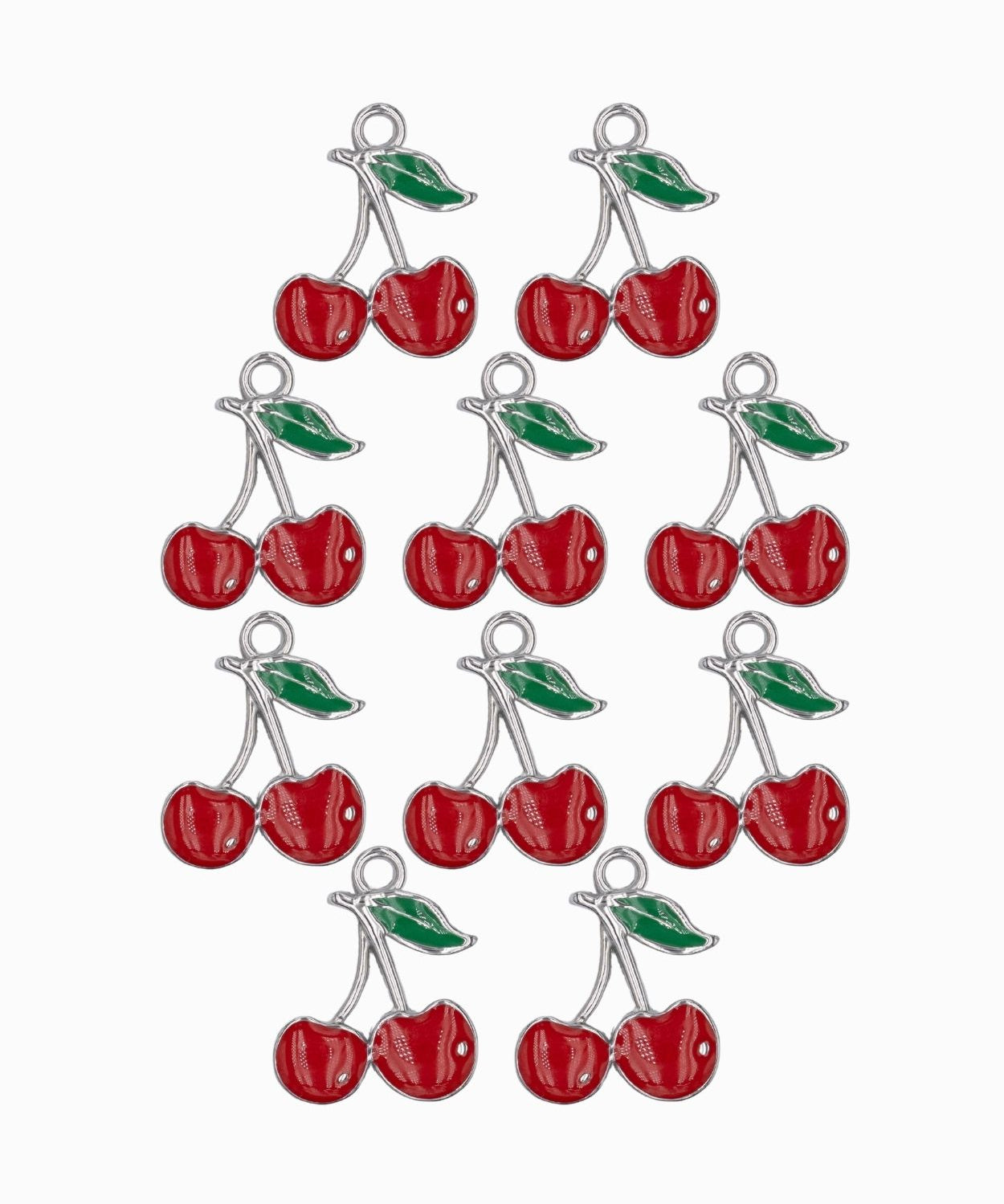 Pendentif cerise plat 14.50x15.50mm