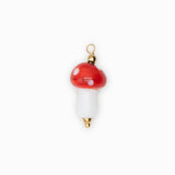 Pendentif champignon en céramique 16x11mm