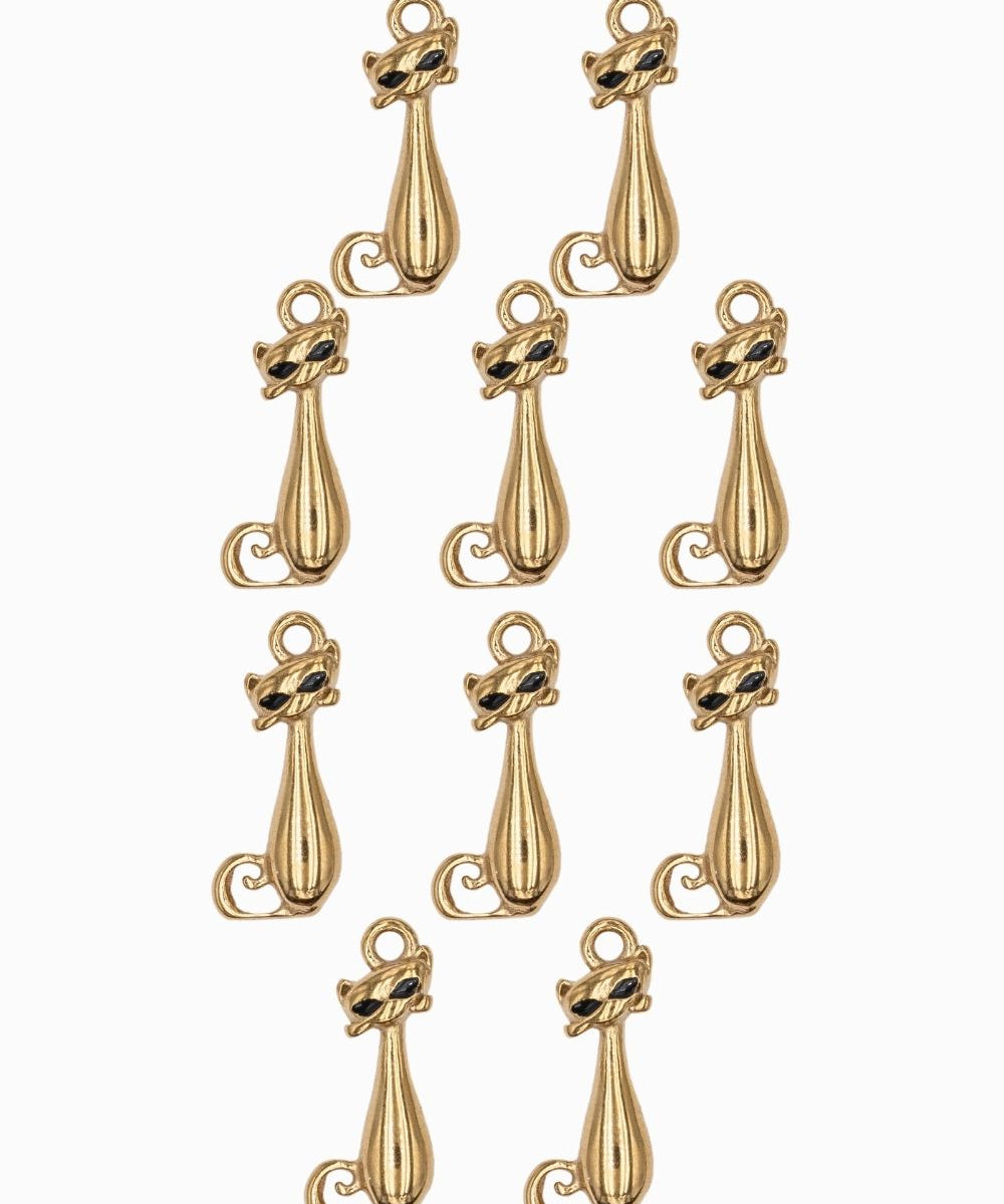 Pendentif chat 17x7mm