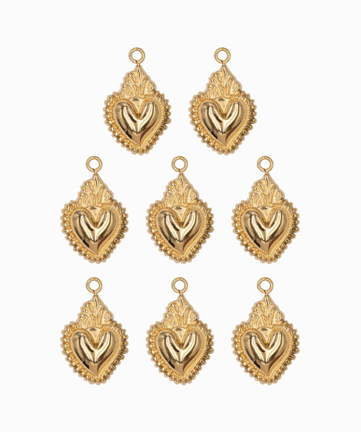 Pendentif coeur ex voto 16x12 mm