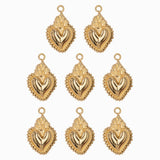 Pendentif coeur ex voto 16x12 mm