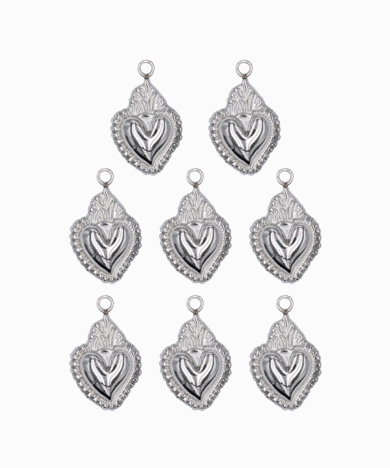 Pendentif coeur ex voto 16x12 mm