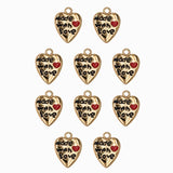 Pendentif coeur Made with love 13x12mm