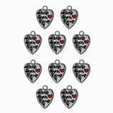 Pendentif coeur Made with love 13x12mm