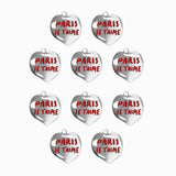 Pendentif coeur Paris je t'aime 16x16mm