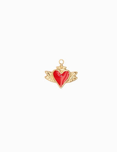 Pendentif coeur ailé 10x15 mm