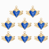 Pendentif coeur ailé 10x15 mm