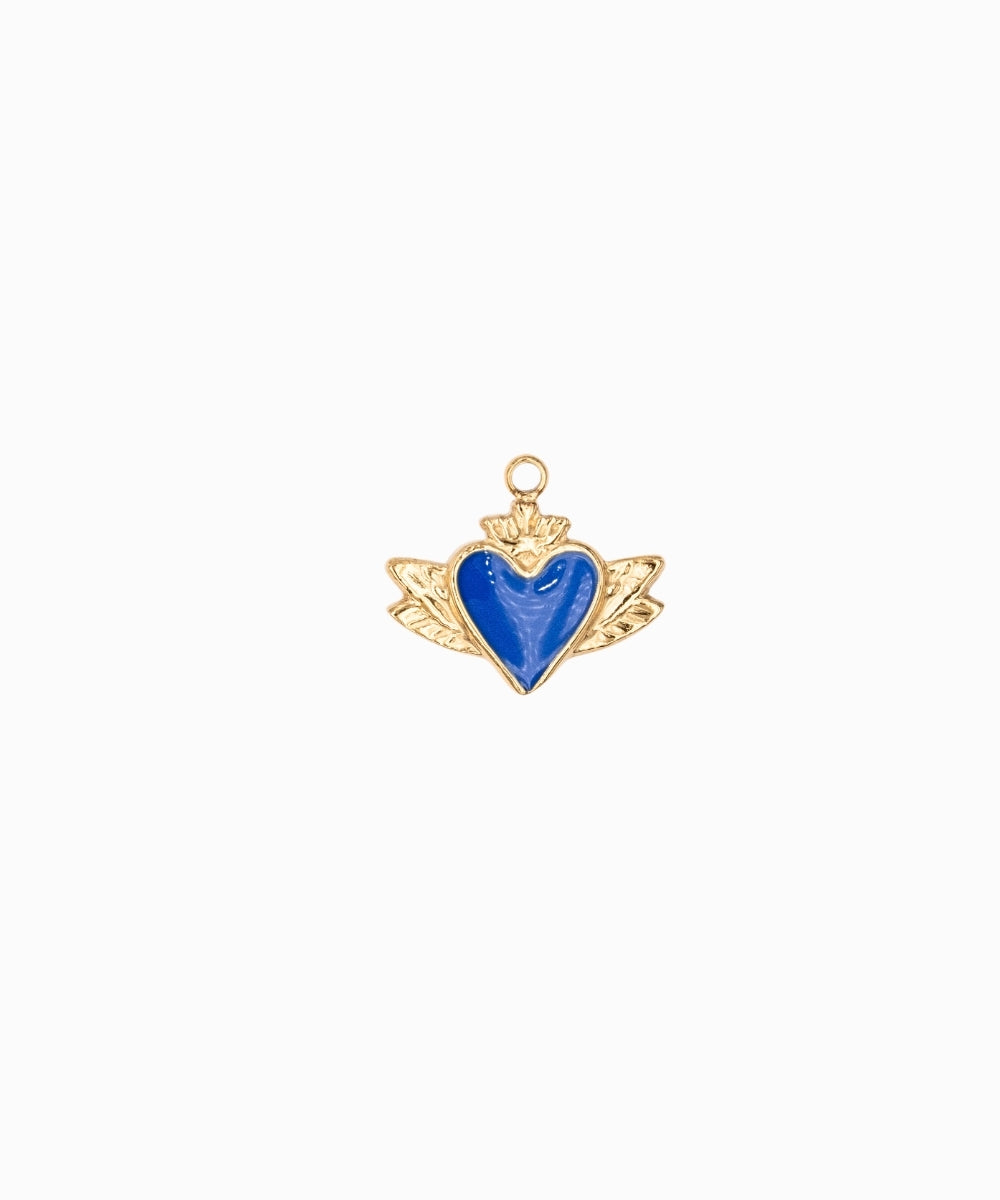 Pendentif coeur ailé 10x15 mm