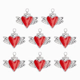Pendentif coeur ailé 10x15 mm