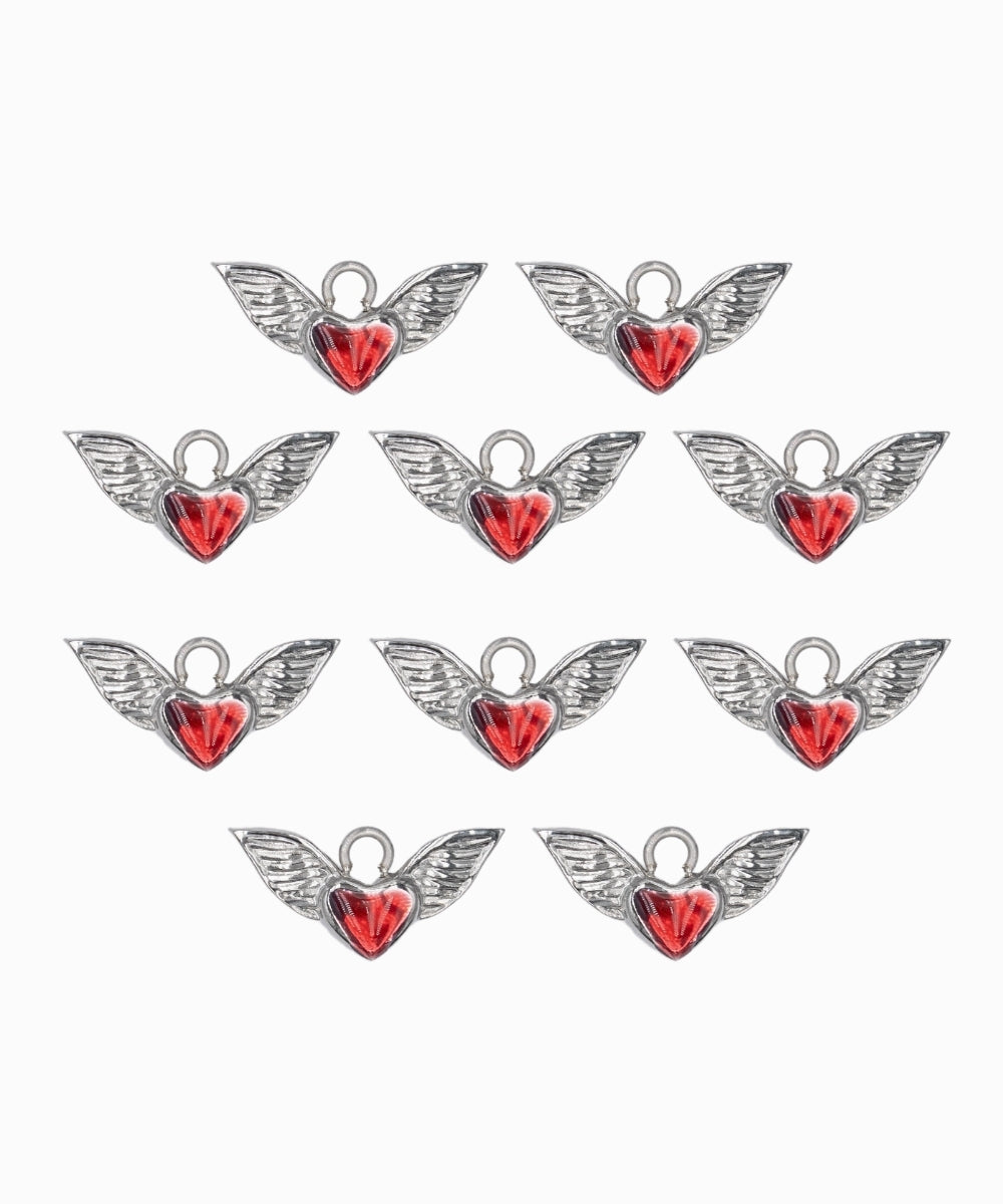 Pendentif coeur ailé 7.50x15mm