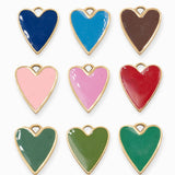 Pendentif coeur allongé 23x19mm - Lot mélangé