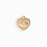 Pendentif coeur à strass 12x12mm
