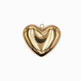 Pendentif coeur bombé 22x27 mm