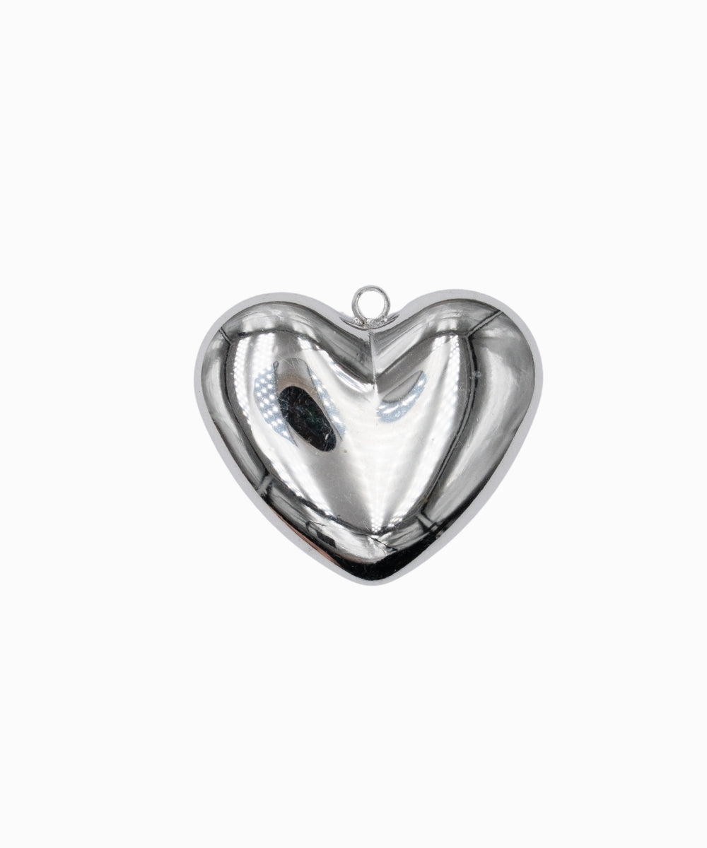 Pendentif coeur bombé 22x27 mm