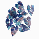 Pendentif coeur en acétate 29mm