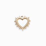 Pendentif coeur et nacre 16x16mm