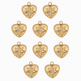 Pendentif coeur étoile hexagramme 9x10mm