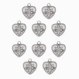 Pendentif coeur étoile hexagramme 9x10mm