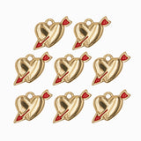 Pendentif coeur fléché 11x15 mm