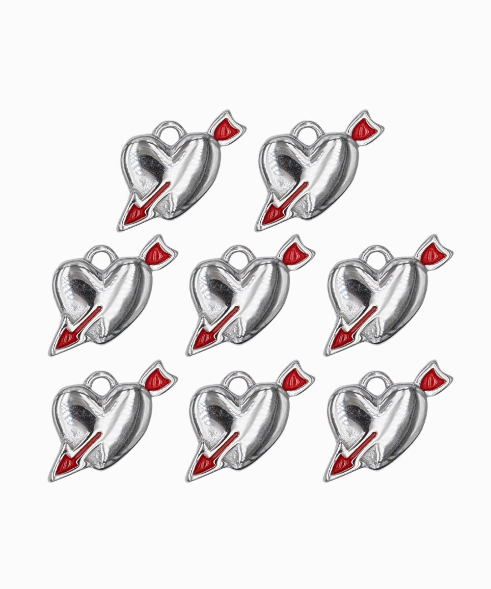 Pendentif coeur fléché 11x15 mm