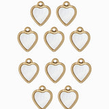 Pendentif coeur nacre 10x10mm