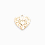 Pendentif coeur nacre 18x17mm