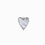Pendentif coeur nacre naturelle 14x10mm