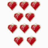 Pendentif coeur retro 12x11mm