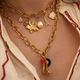 Pendentif coeur retro 12x11mm