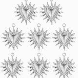 Pendentif coeur solaire 24x24mm